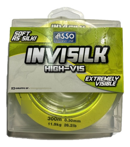 Nylon Asso Invisilk 300m 0,30mm Color Amarillo