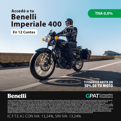 Benelli Imperiale 400 Crédito Prendario 12 No Royal Enfield