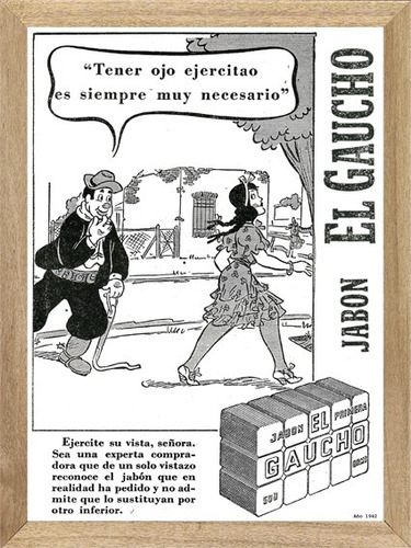 Jabon El Gaucho 1942, Cuadro, Poster, Publicidad        L683