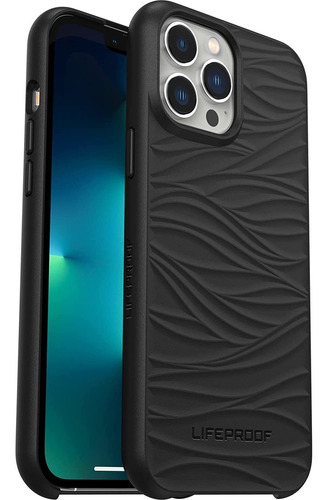 Funda Para iPhone 13 Pro Max Negra Fina Textura Olas