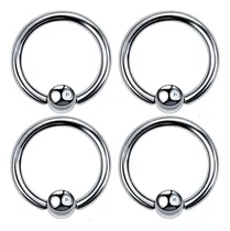 Comprar 4 Piercing Bcr Aros Argolla De Acero Quirúrgico Bavasa