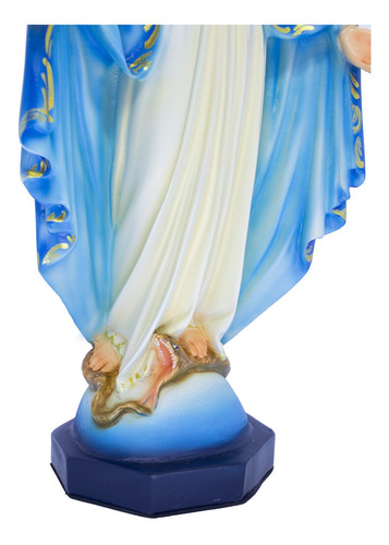 Imagem 8 de 10 de Escultura Imagem Nossa Senhora Das Graças - Colorida 30cm