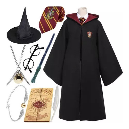 Capa Mágica Harry Potter Cos Hermione Kit De 9 Fantasias