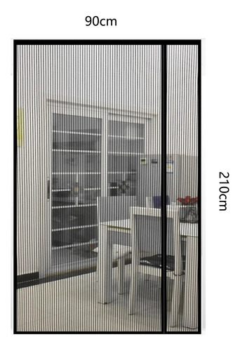 Cortina Magnetismo Mosquitera Para Puertas Variadas Color 210x90 FOOFOO