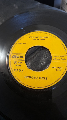 Vinilo Single De Sergio Reis Corazón De Papel (173ch