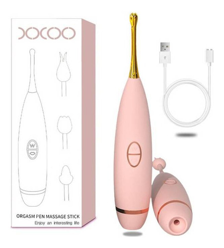 Vibrador 3 En 1 Lápiz De 10 Vibraciones Succión Graduable