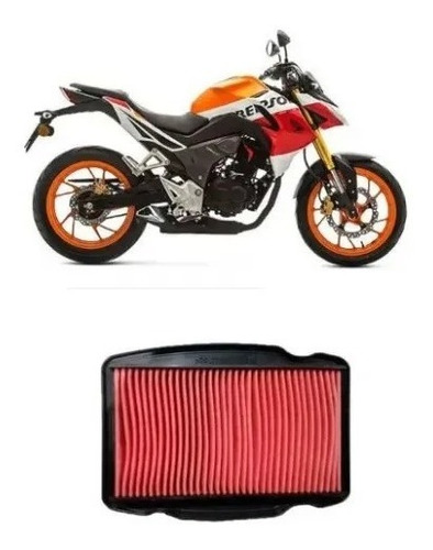 Filtro De Aire Para Honda Cb190 Y Cb190r 2016-2020 Premium