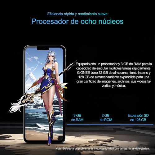 H606 4g Smartphone Dual Sim Con 3+32gb, Gran Pantalla 6.1 Pulgadas Hd, Alimentado Por Procesador Octa-core, Cámara Trasera Triple 13mp