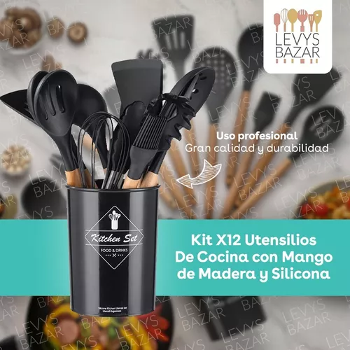 Set De Utensilios Cocina En Silicona X12 – Bodega Virtual Medellin