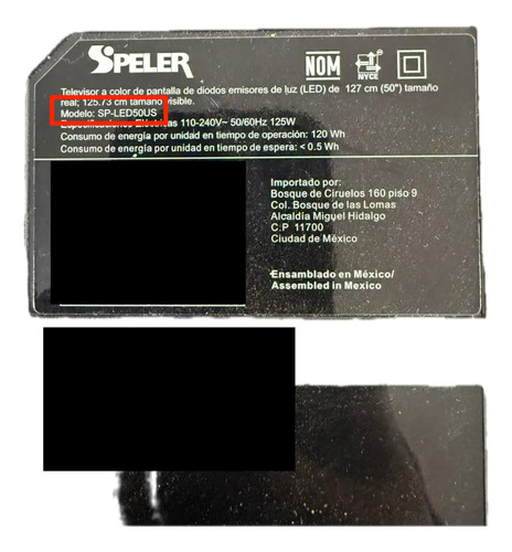 Tarjeta Fuente Speler Sp-led50us Shg6004c-101h (Usado)
