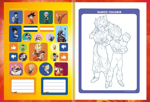 Caderno Cartografia Desenho Capa Dura Costurado Dragon Ball - Capa