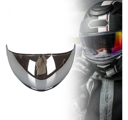 Lente De Visera Para Casco, Accesorios De Motocicleta, Plata