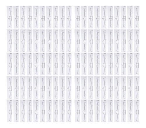 Regla Desechable Para Cejas, 100 Unidades, Escala Transparen