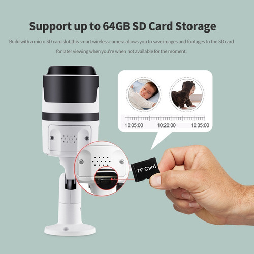 Imagen 3 de 6 de Cámara Exterior Wifi Ip Full Hd Color Dia Y Noche