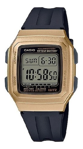 Reloj Hombre Casio F-201wam-9a Dorado Digital