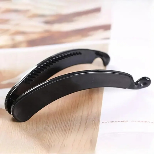 Clip De Plátano Redondo Negro De 11cm Estilo Coreano