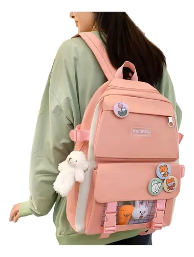 Kit Mochila Morral Escolar Coreana Conjunto Bolsas