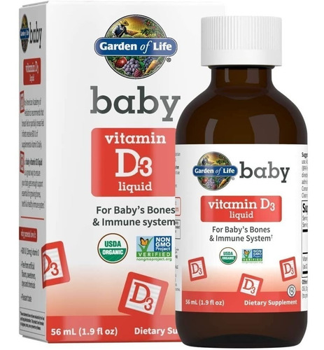 Garden Of Life Baby Vitamina D3 Liquid 600 ui 15 mcg Original