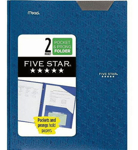 Five Star Advance Carpeta Stay-put, Azul, 1 Paquete