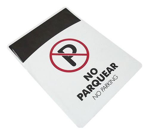 Imagen 2 de 2 de Letrero Aviso Prohibido Parquear Señal 21x16cm Señalizacion