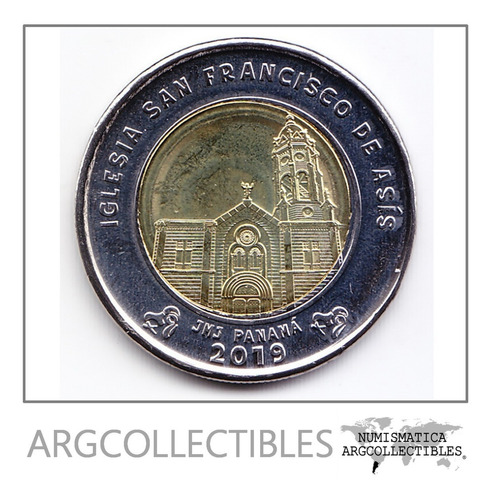 Panama Moneda 1 Balboa Bimetalica 2019 Iglesia San Francisco