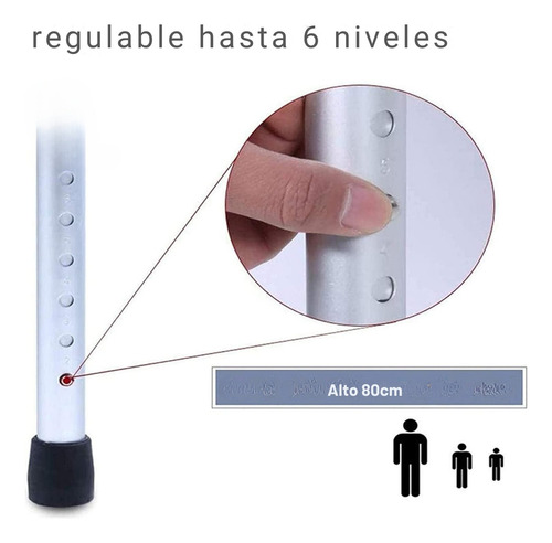 Andadera Ortopedica Adulto Andador Plegable Aluminio 120 Kg