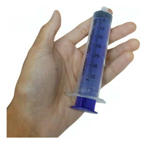 Kit 10 Seringa Para Medicação Enteral Oral De Pacientes 35ml Capacidade Em Volume 35 Ml