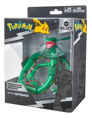 Pokemon Select Rayquaza Articulado Jazwares New No Funko Msi (Usado)