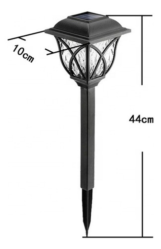 Lámpara Solar Para Césped Con Luz Led Multicolor De Color Bl