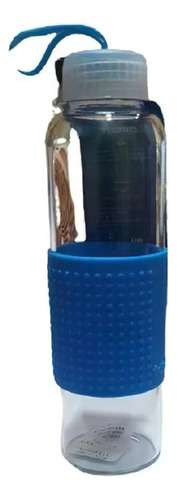 Botella De Hidratación De Vidrio Azul 550ml Directo Chile