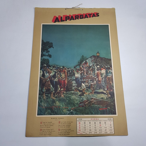 Antiguo Almanaque Alpargatas 1938 Zavattaro Compl Mag 61195