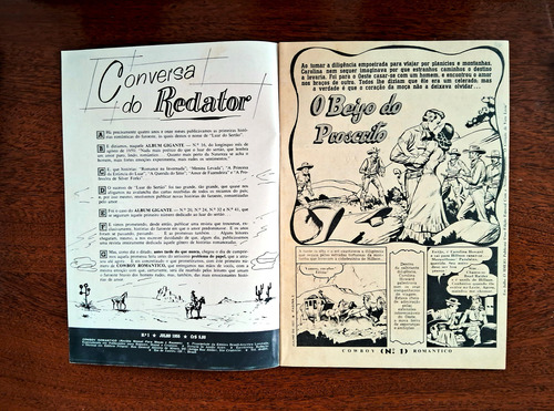 Gibi Cowboy Romântico 1 Editora Ebal 1956 Ótimo Estado (Usado)