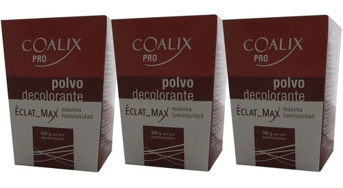 Polvo Decolorante Éclat Max Coalix Pro X 500 Gr X 3 Unidades