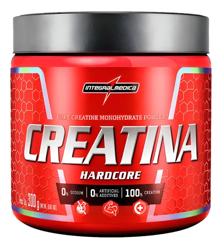 Creatina Hardcore 100% Pura 300g IntegralMédica