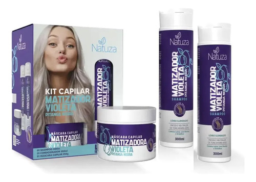 Kit Matizador Pitanga Shampoo Profesional Rubia Calidad