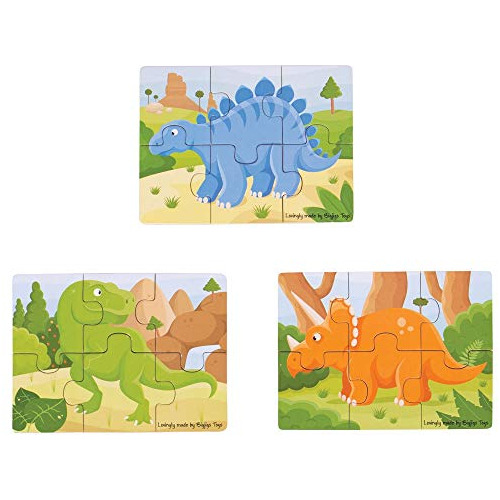 Bigjigs Juguetes Dinosaurio Puzzles Juego - Rompecabezas De