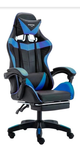 Imagen 6 de 9 de Sillón Escritorio Gamer Ergonómica Apoya Pies Reclinable Pro
