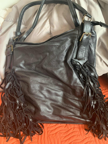 Cartera Negra De Cuero