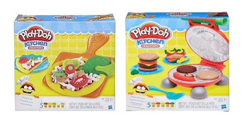 Kit Play Doh Kitchen Criations Festa Da Pizza E Hamburguer