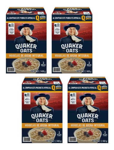 Avena Quaker Oats 3 Pzas De 800 G C/u - 4 Cajas