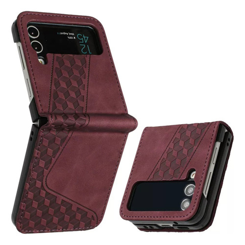 Funda De Piel De Lujo For Samsung Z Flip 4 3 5g Cover Funda