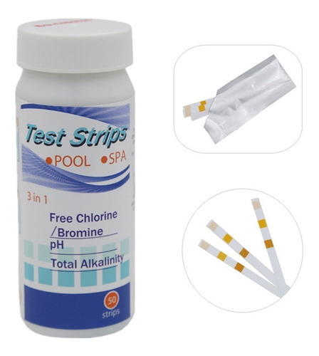 Test Ph 3en1 Papel Para Acuarios Piscinas Spas 50 Tirillas