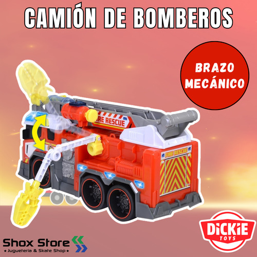 Vehiculo Dickie Toys Ambulancia O Camion Bomberos Luz Sonido