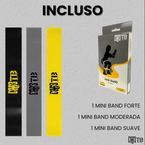 Kit Mini Band Elasticas 3 Resistencias - Mmtb