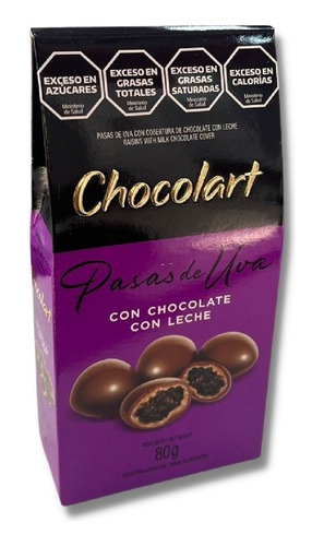 Pasas De Uva Con Chocolate Con Leche Chocolart 80 Grs
