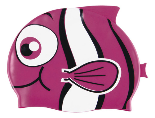 Touca Natação Infantil Silicone Peixinho Rosa Mor