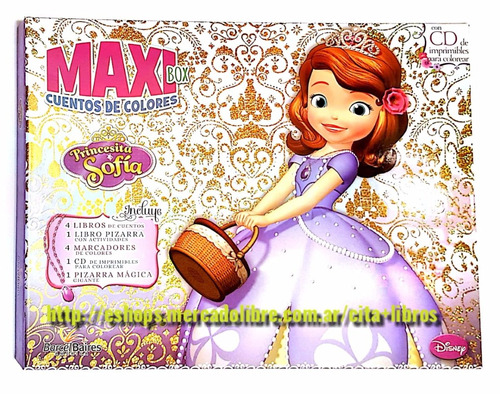 Libros De Cuentos Princesita Sofia - Maxi Box 5 Tomos + Cd