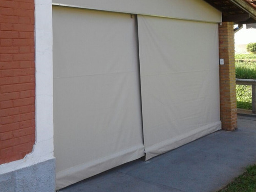 Toldo Cortina Retrátil De Fácil Instalação Cor Areia