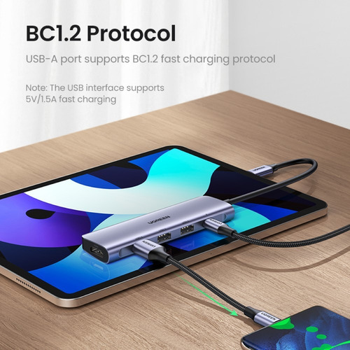 Hub Usb C 5 En 1 Pd Modelo Cm136 15cms Ugreen