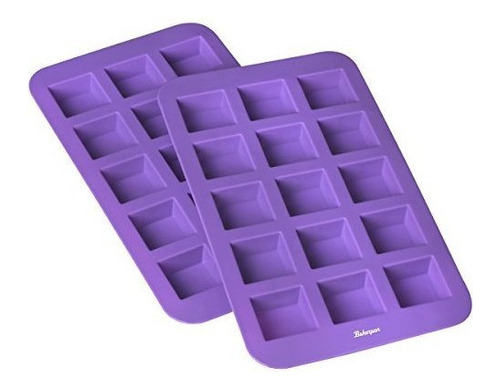 Bakerpan Silicone Brownie Mold 15 Pulgadas Cuadrados Cake Ba